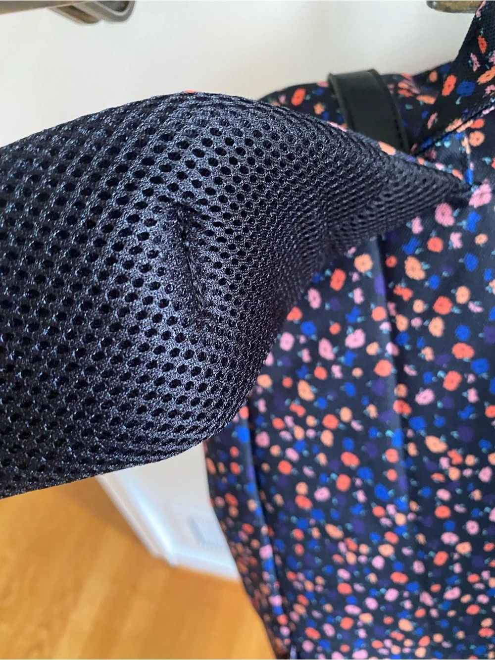 Herschel Floral Backpack in Black w/Orange & Blue Laptop School Travel
